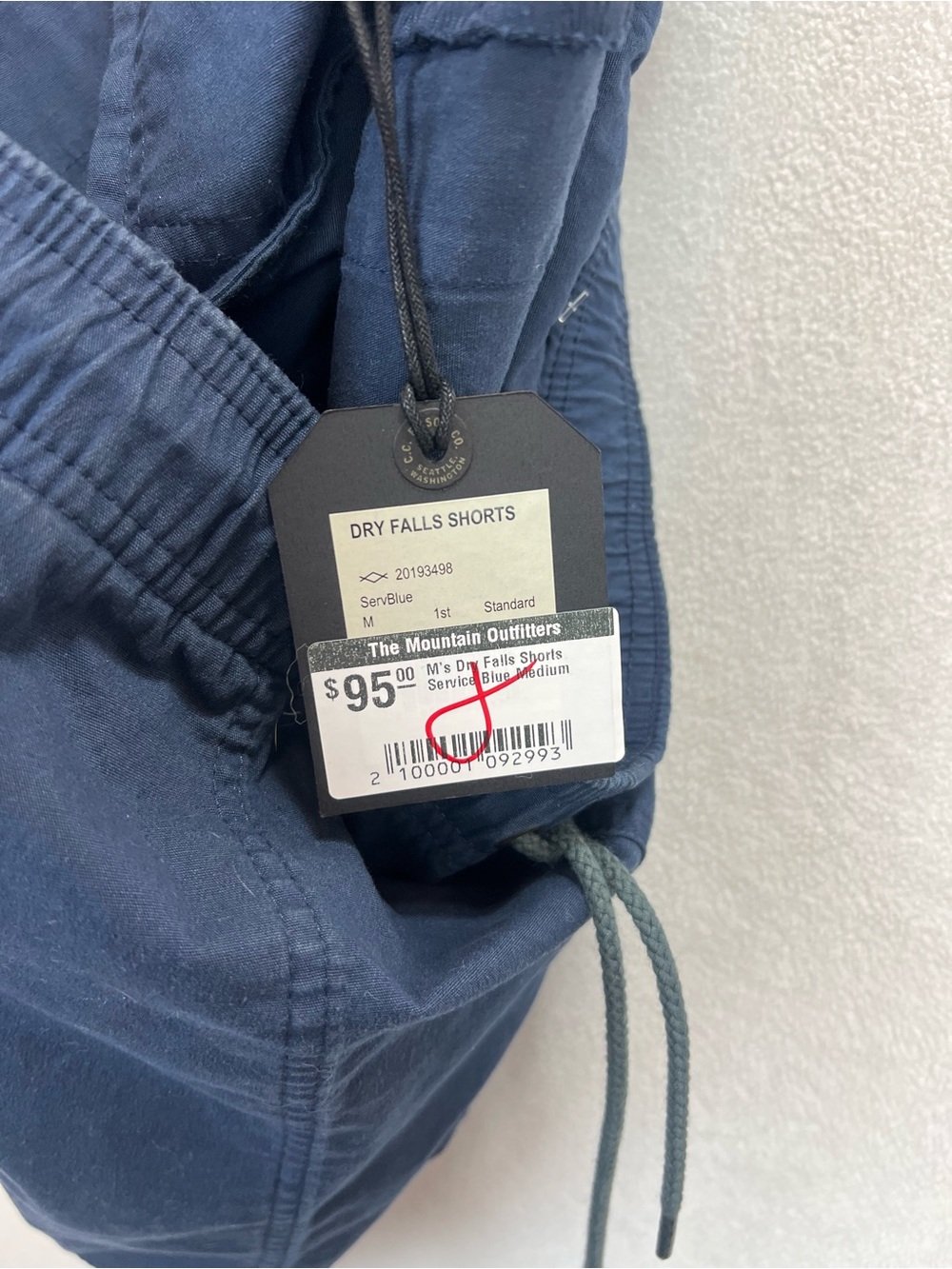 Filson Men's Dry Falls Shorts Size M Service Blue NWT Drawstring - Picture 8 of 11